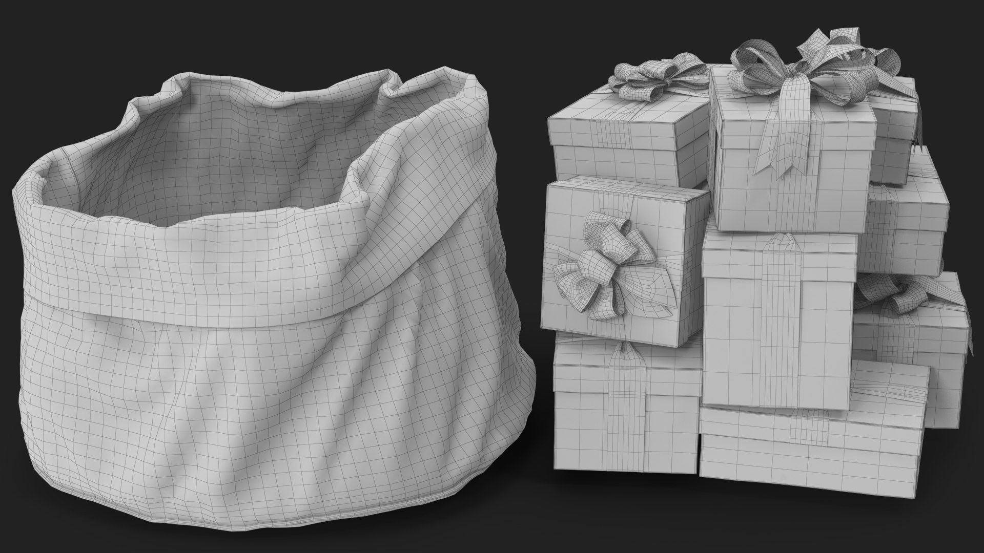 Santa Claus Open Green Bag with Gifts 2 3D model https://p.turbosquid.com/ts-thumb/MQ/3eK0vZ/QM/wireframe_07/jpg/1710739824/1920x1080/fit_q87/6873498c3be86d26c36ed446467cc25b4e0c5f58/wireframe_07.jpg