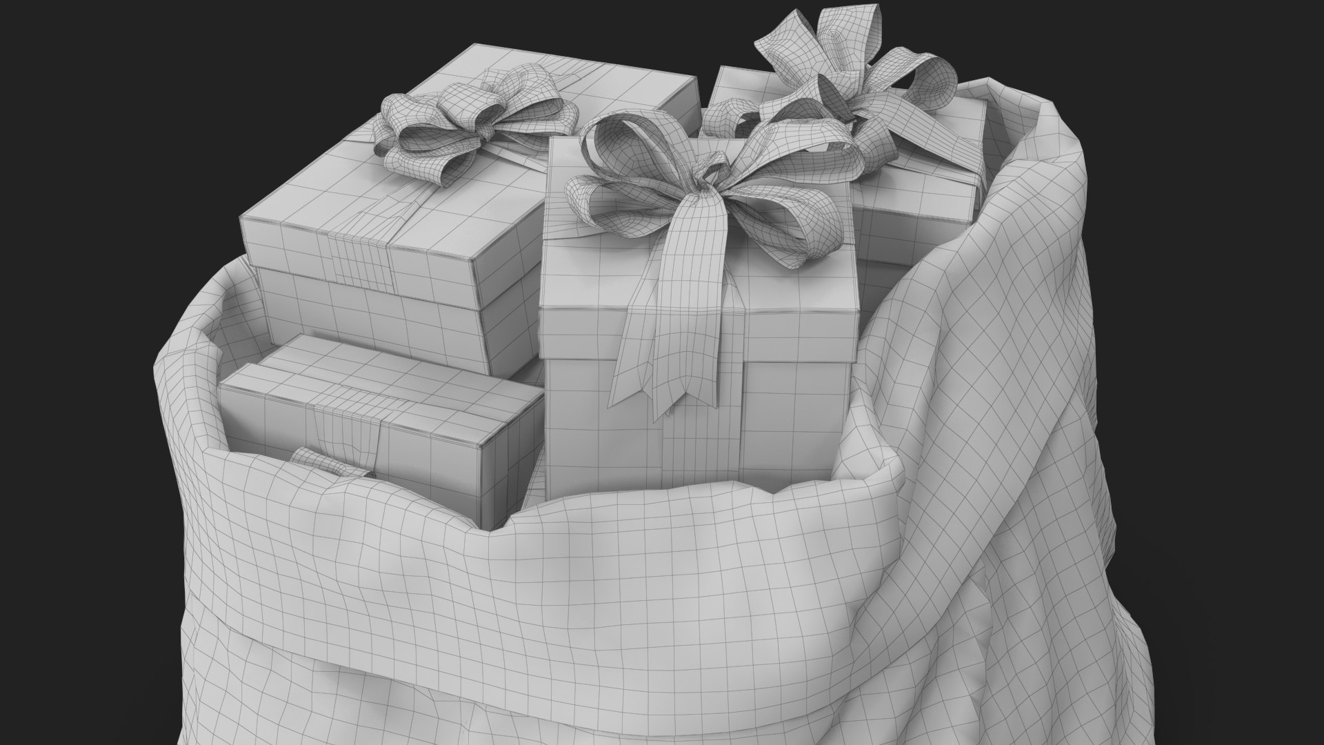 Santa Claus Open Green Bag with Gifts 2 3D model https://p.turbosquid.com/ts-thumb/MQ/3eK0vZ/Qn/wireframe_09/jpg/1710739845/1920x1080/fit_q87/633ec878af4b263a2e38b3ca3388d8a6232a31e4/wireframe_09.jpg