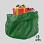 Borsa verde aperta di Babbo Natale con regali 2