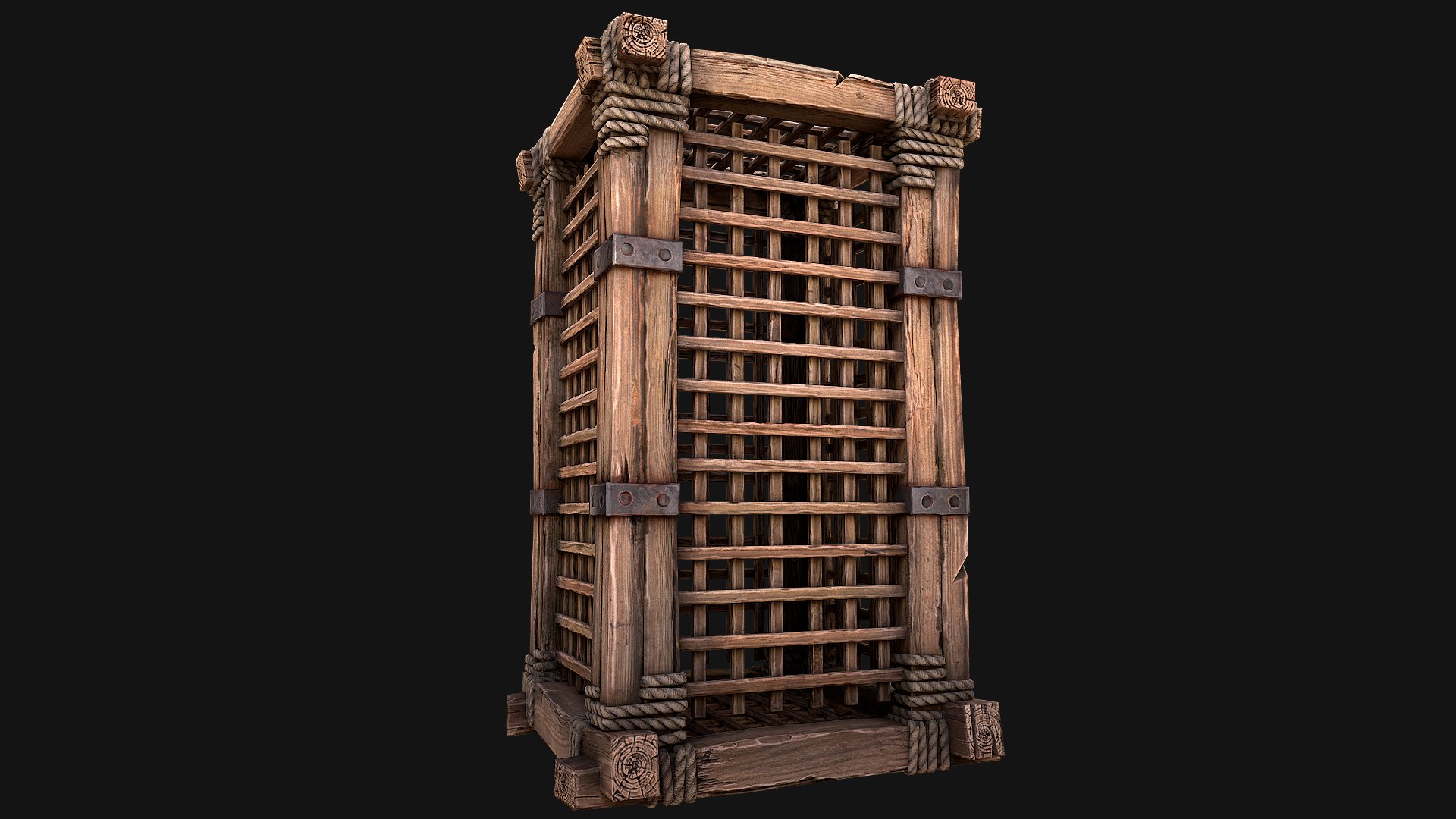 Medieval Prison Cells model https://p.turbosquid.com/ts-thumb/MQ/6hJXNc/dL/woodencage3/png/1668683903/1920x1080/fit_q87/b8bea9dd0c744a779806d04a465a10d7c73fac87/woodencage3.jpg