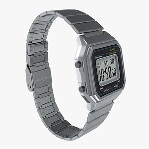 3D stainless steel electronic watch