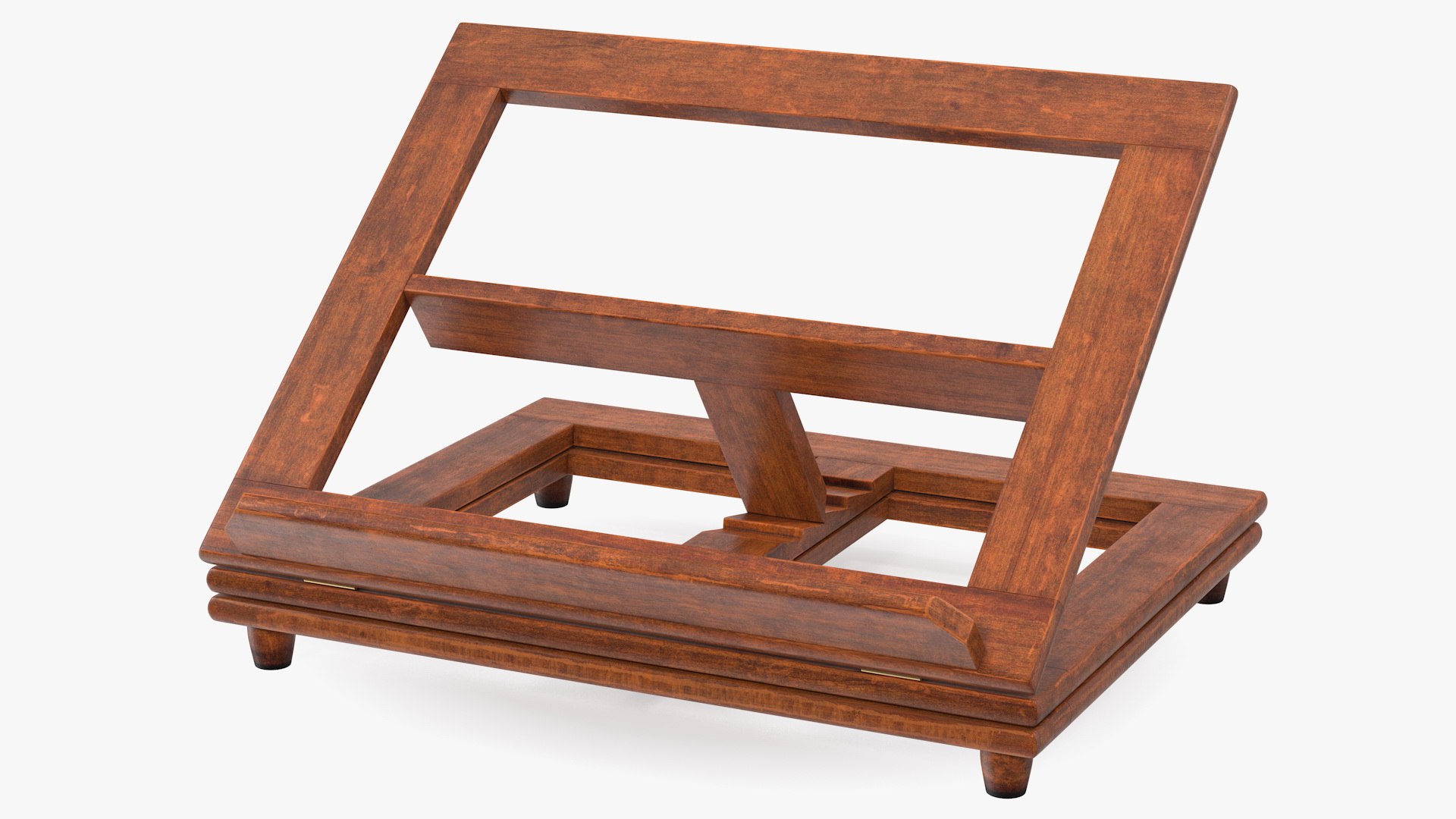 Folding Wooden Book Stand 3D model preview