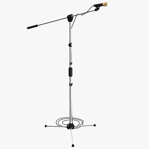 3D Microphone On Stand model