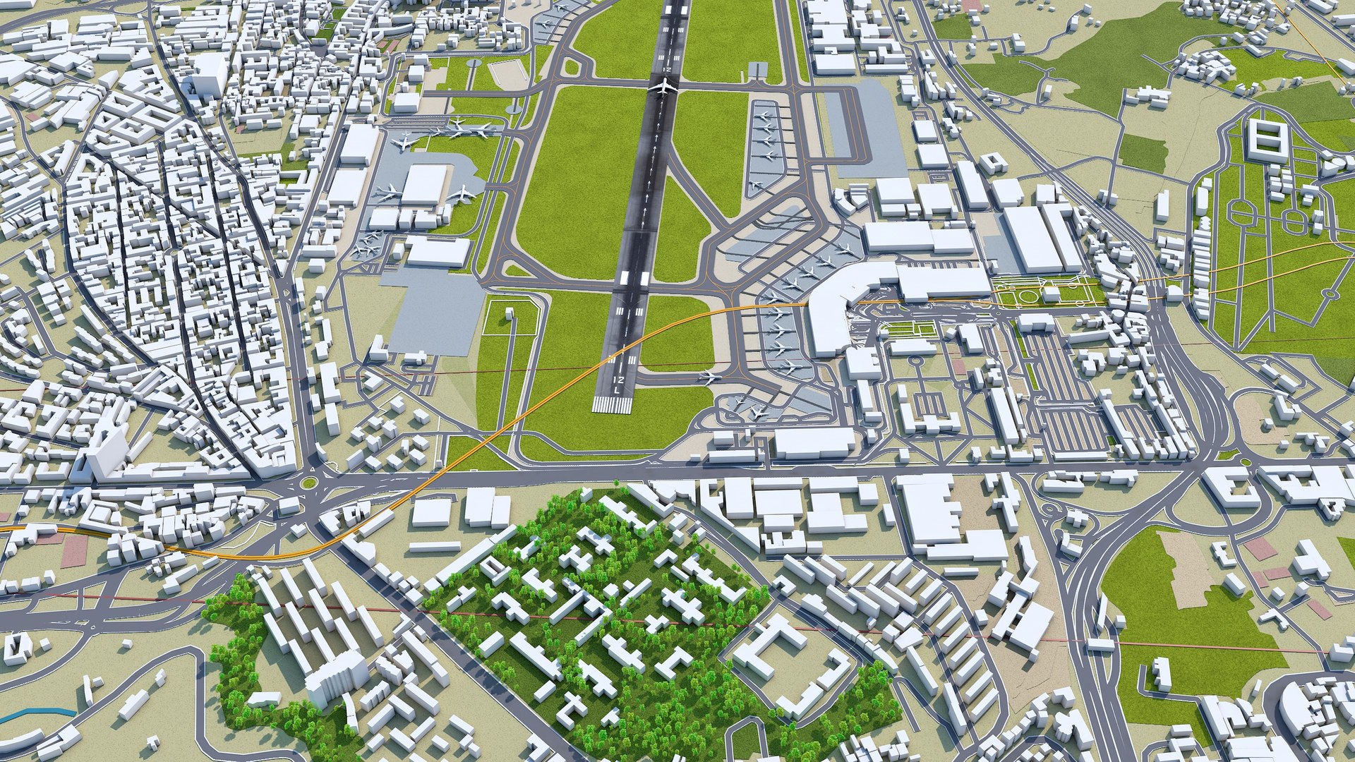 Naples International Airport 3D TurboSquid 2013585   7 