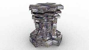 pedestal sculpture statue base 3D
