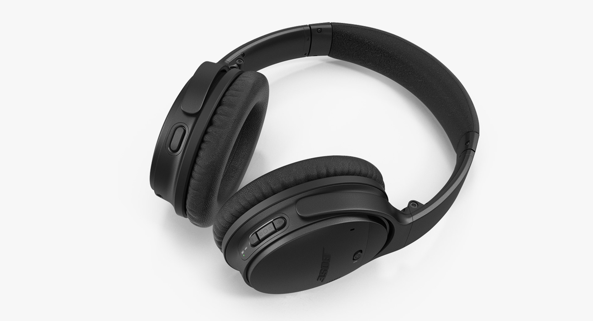 Bose Quiet Comfort Headphones Black Lying On 3D model preview