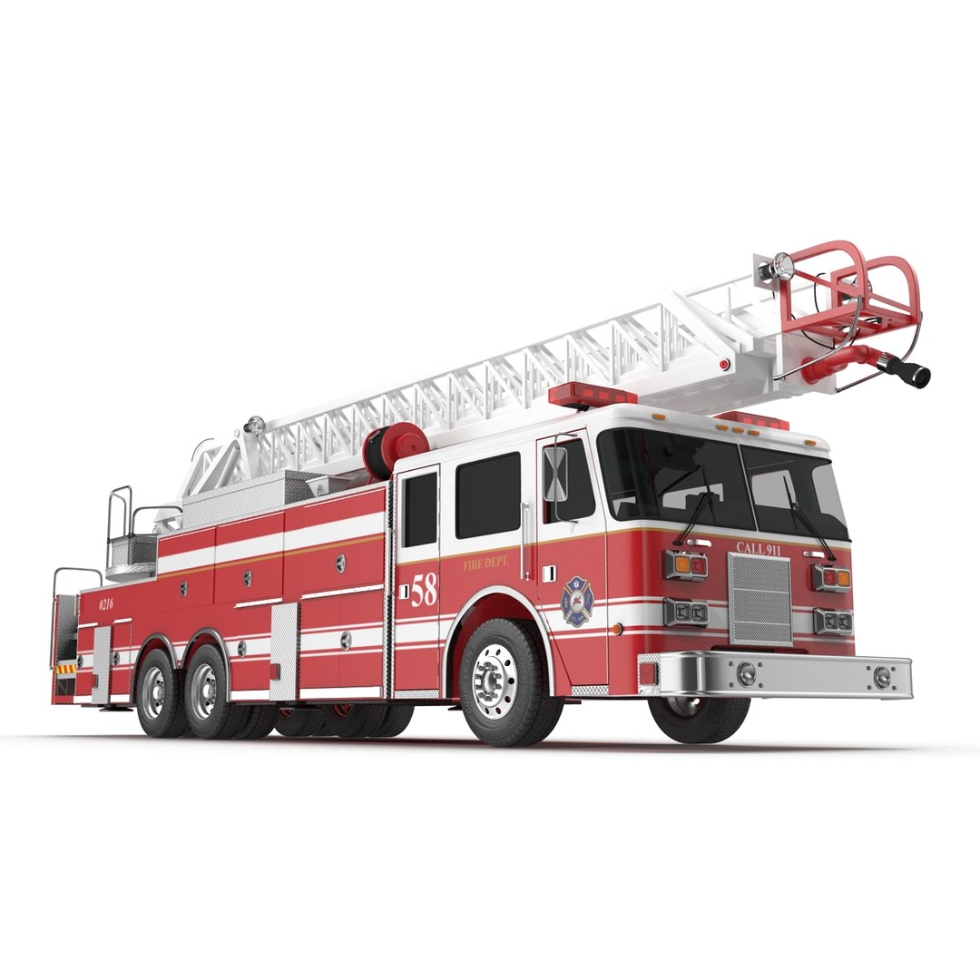 3d model ladder truck