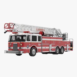 Ladder Fire Truck 3D Model