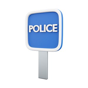 Police road sign