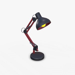 Old Retro Desk Lamp Low-poly PBR 3D model