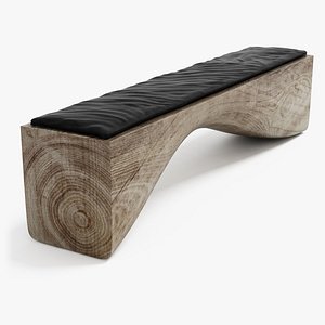 curve bench riva 1920 3d model