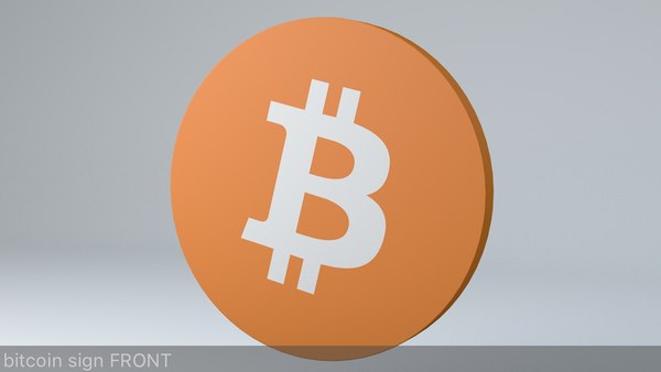 3D bitcoin crypto currency logo model