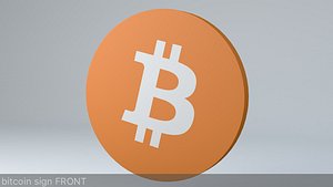 Bitcoin Crypto Currency 3D Logo