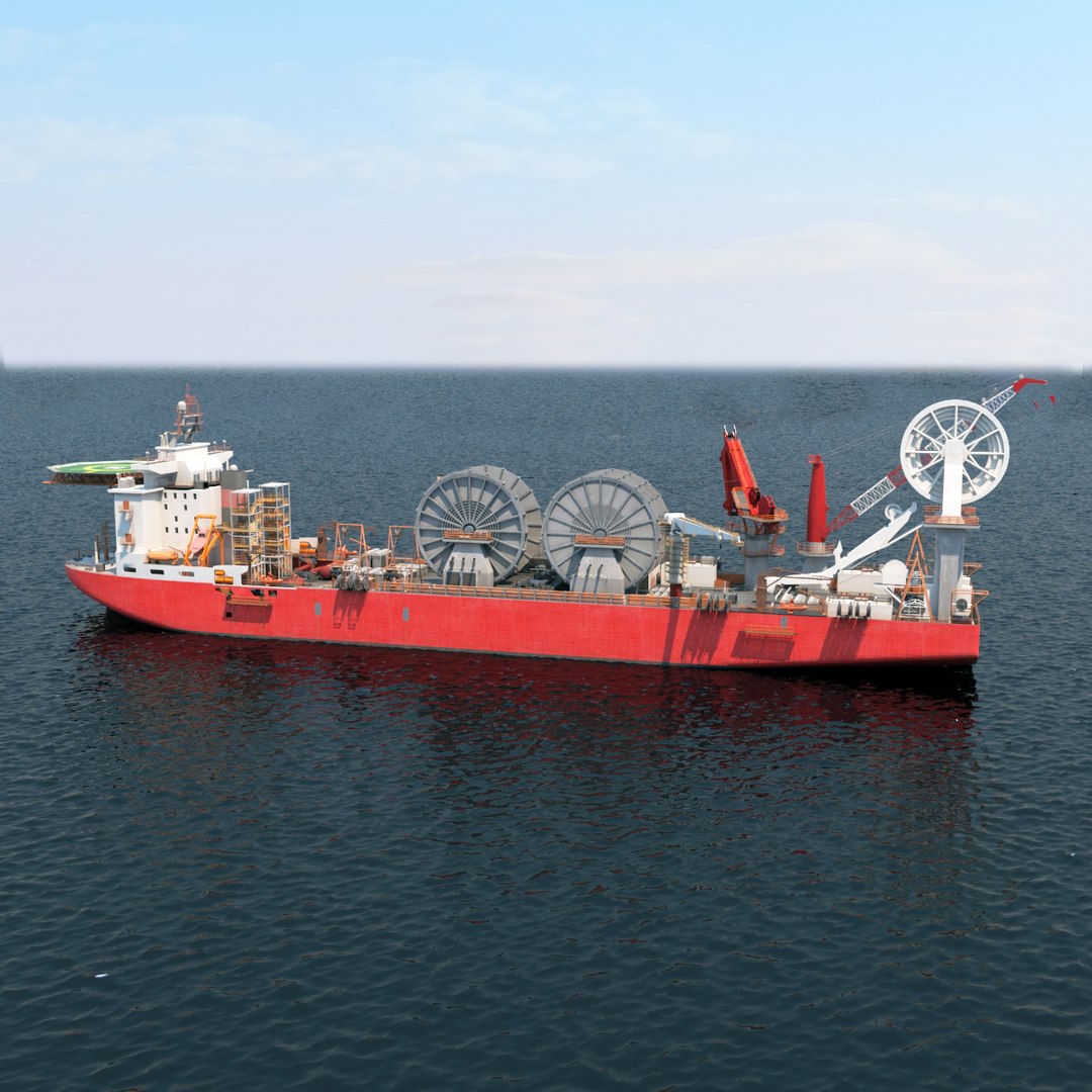3D pipe laying cable spool - TurboSquid 1155907