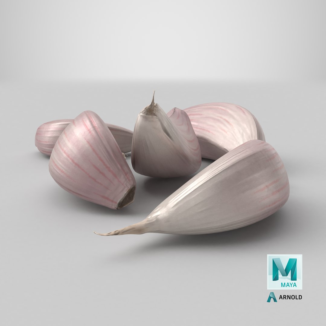 Five Garlic Cloves White 3D model https://p.turbosquid.com/ts-thumb/MQ/ZK0lLF/Ko/stemcell_maya_arnold_render/png/1715056563/1920x1080/fit_q87/377e4735edfcee9f82d1327e2586b67ffd837c1f/stemcell_maya_arnold_render.jpg
