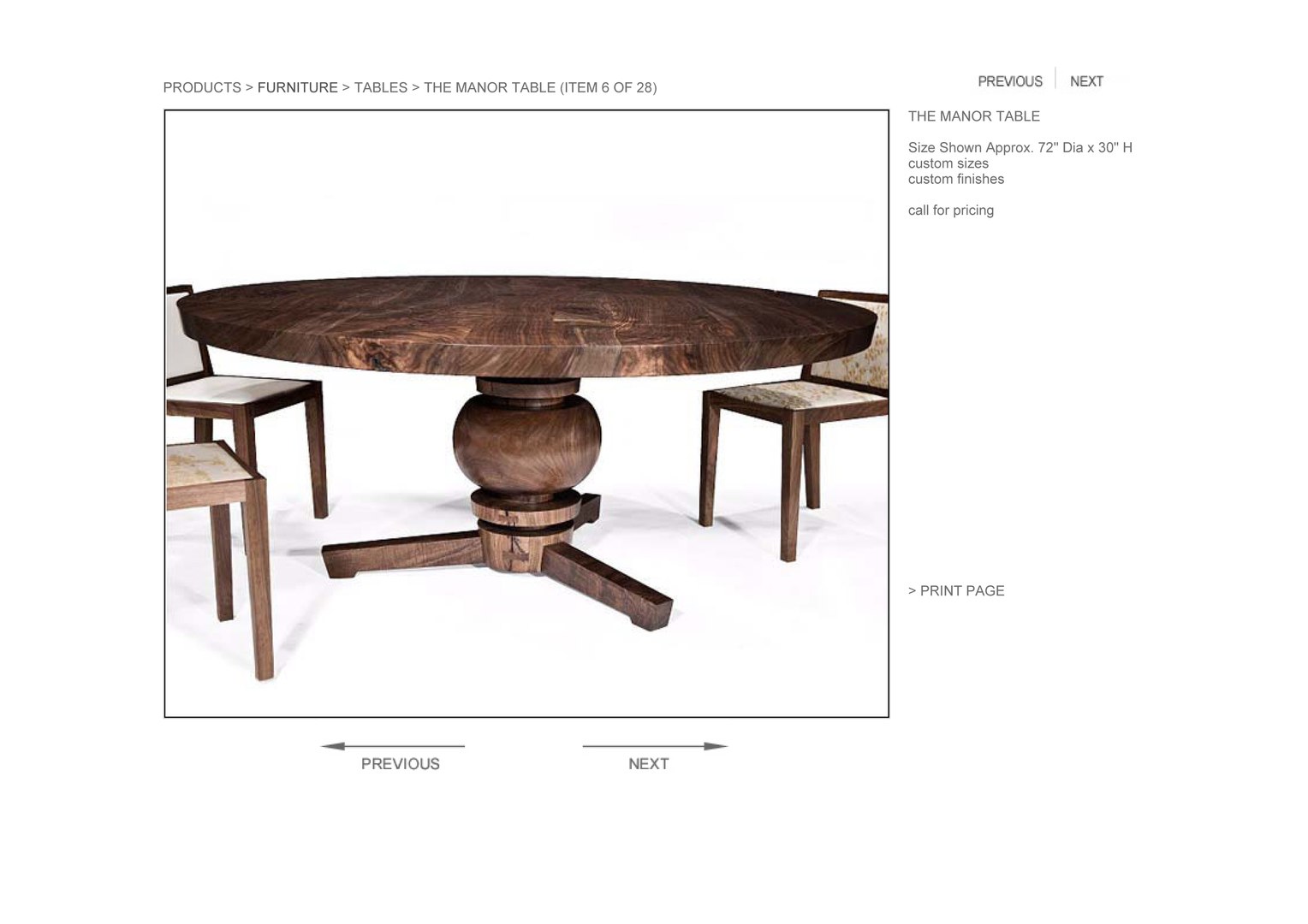 Hudson Manor Table 3d Model
