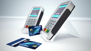 credit card terminal 3d obj