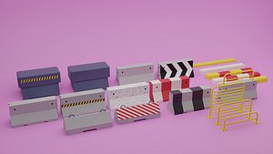 Low-Poly Barrier Pack