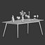 rectangular fen dinning table 3D model