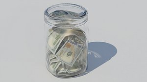 Dollars glass Jar