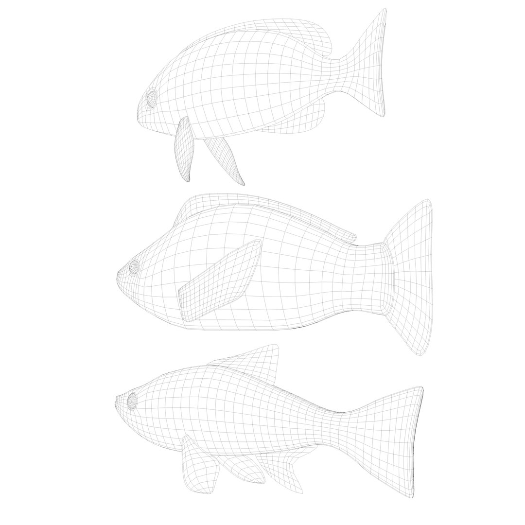 Fish Set Rigged model - TurboSquid 2156810