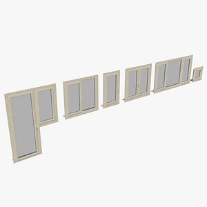 pvc window 3D model
