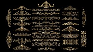 3D model Collection of classic ornament