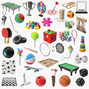 3D 40 Sport And Games Models Collection model