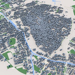 3D Ferrara City Italy