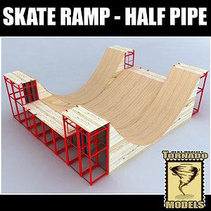 skate ramp - half pipe 3d ma