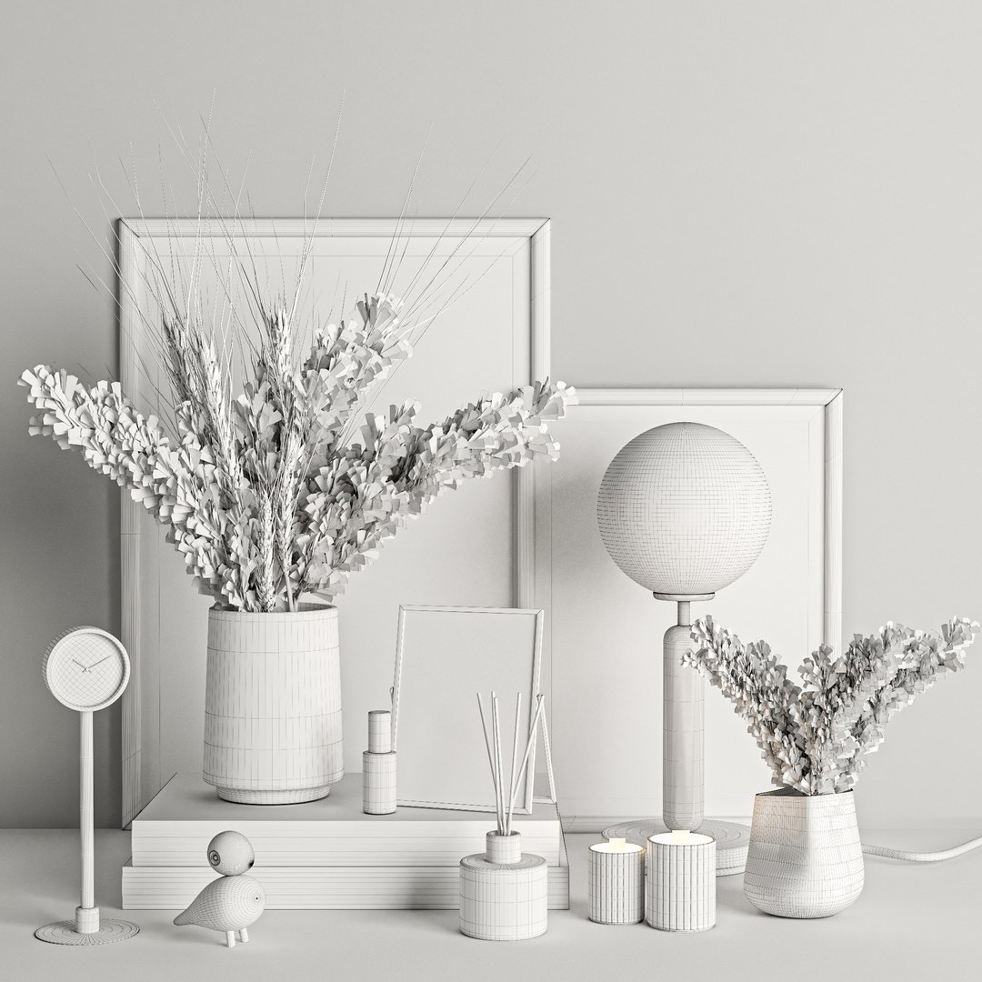 Decorative Set 01 Model - TurboSquid 1935369