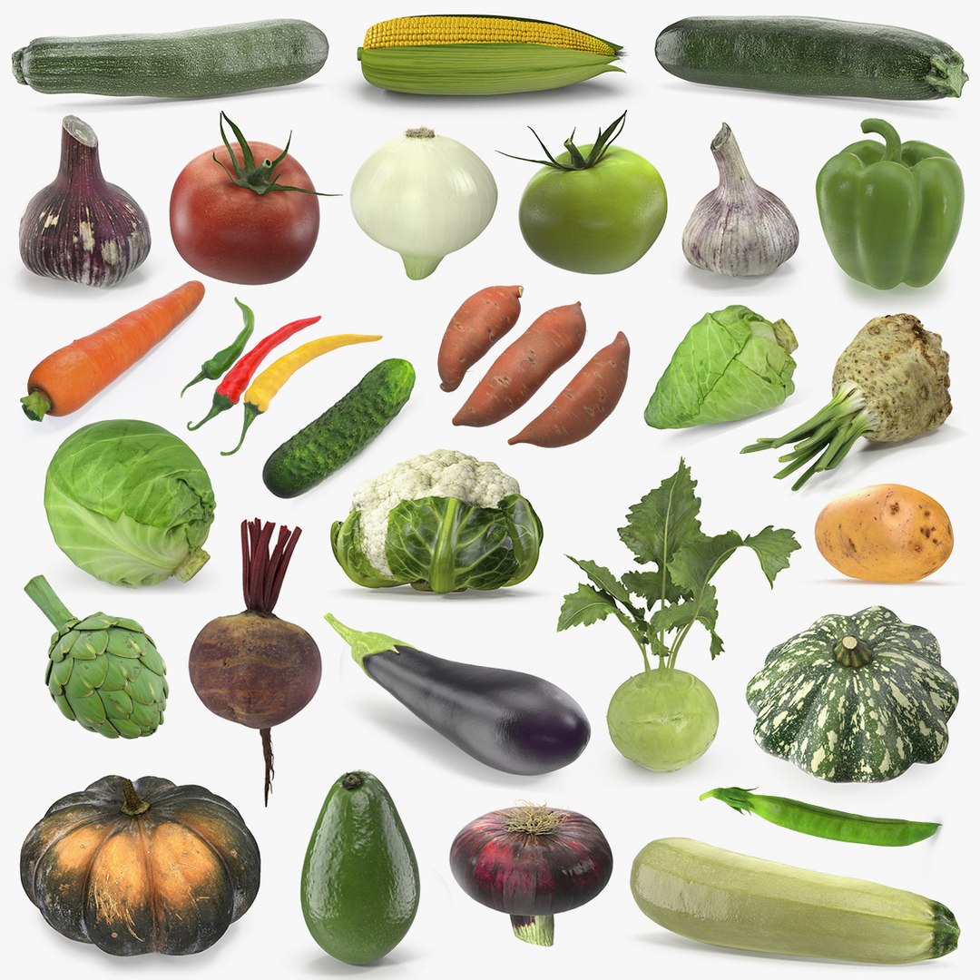 Vegetables Collection 7 3D model preview