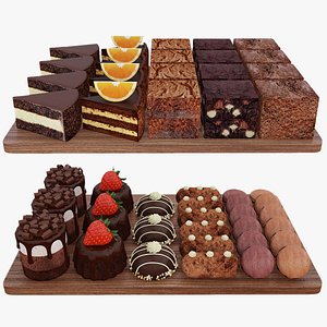 3D Chocolate dessert trays