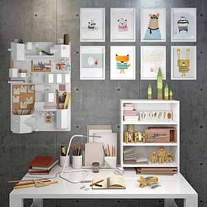 Decorative set of the office supplies