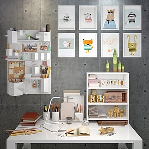 Decorative set of the office supplies