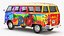 3D Hippie Volkswagen Bus