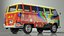 3D Hippie Volkswagen Bus