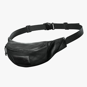Tactical Black Fanny Pack 3D Model