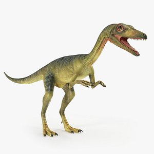 3D compsognathus carnivorous dinosaur model