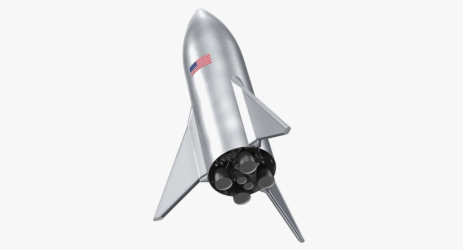 Starship 3D model preview