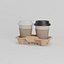 Zwei To-Go-Kaffeebecher im Halter