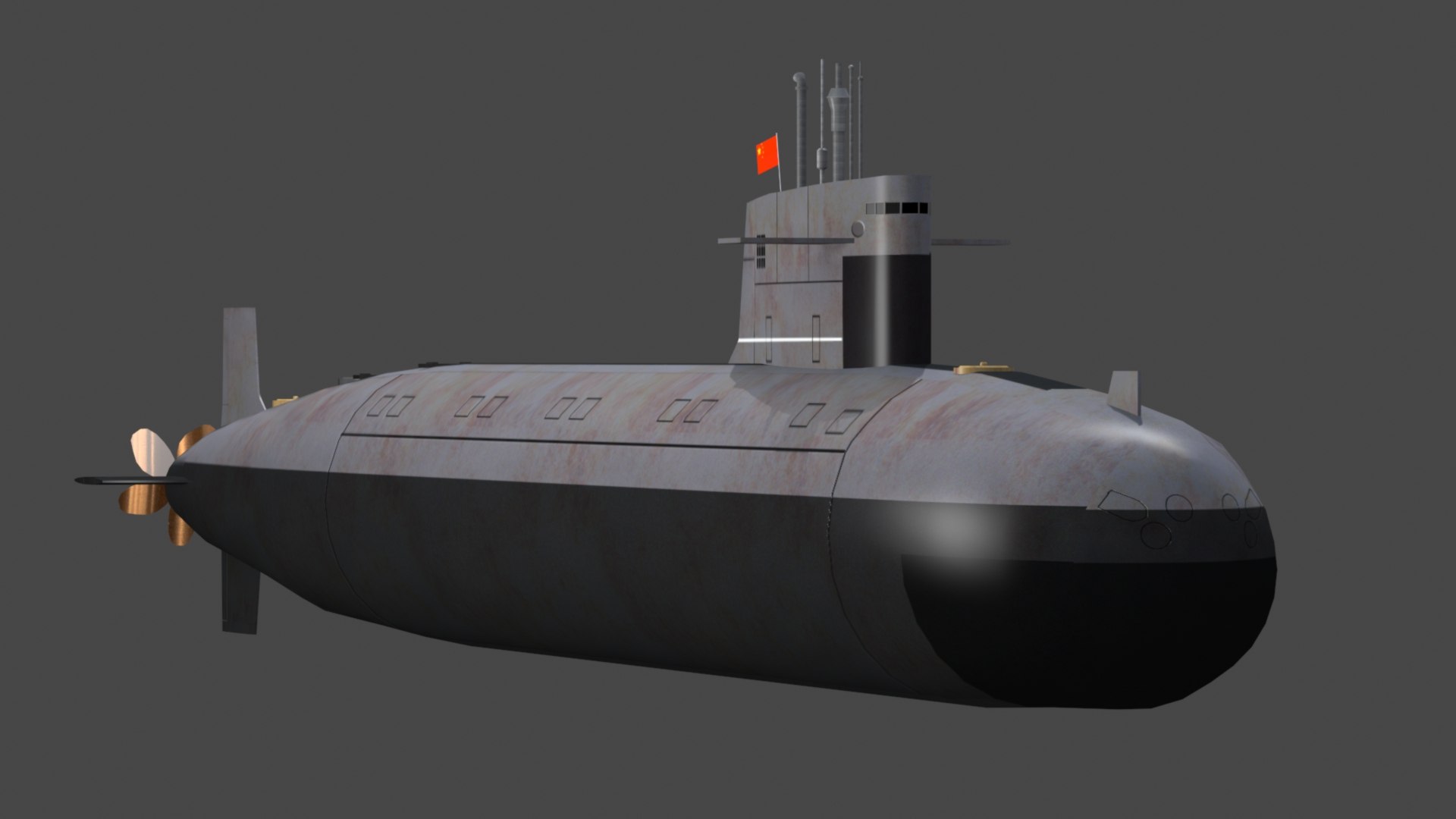 3d Chinese Type 091 Han Class Nuclear Submarine Turbosquid 1997377