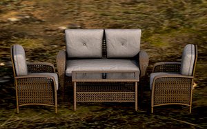 Rattan Sofa Set