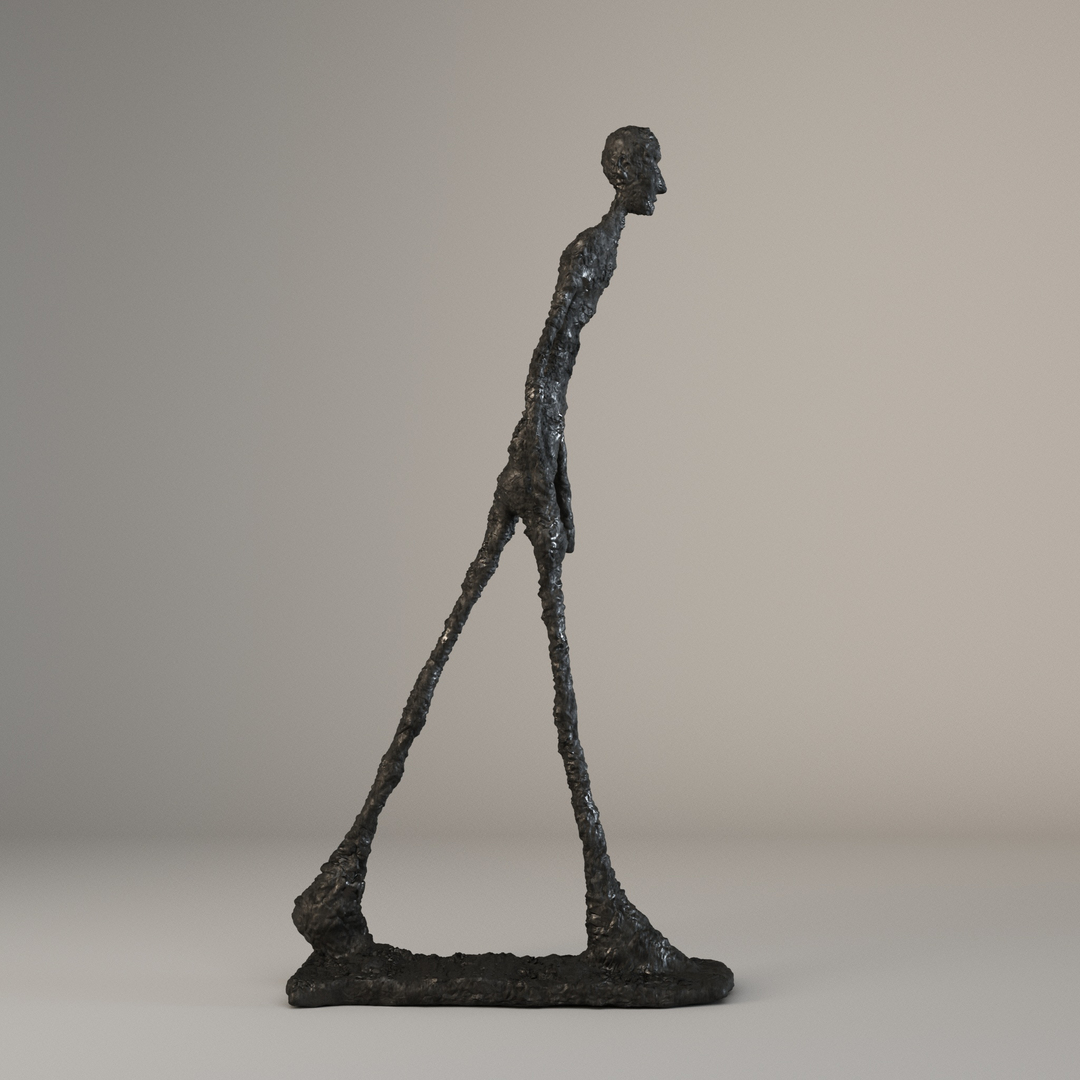 Alberto Giacometti - Walking man IV model https://p.turbosquid.com/ts-thumb/MR/XPLG8K/rR/turn00/jpg/1693585481/1920x1080/turn_fit_q99/0a44451af24b5e2f9d7db32be2c580ff608f26d4/turn00-1.jpg