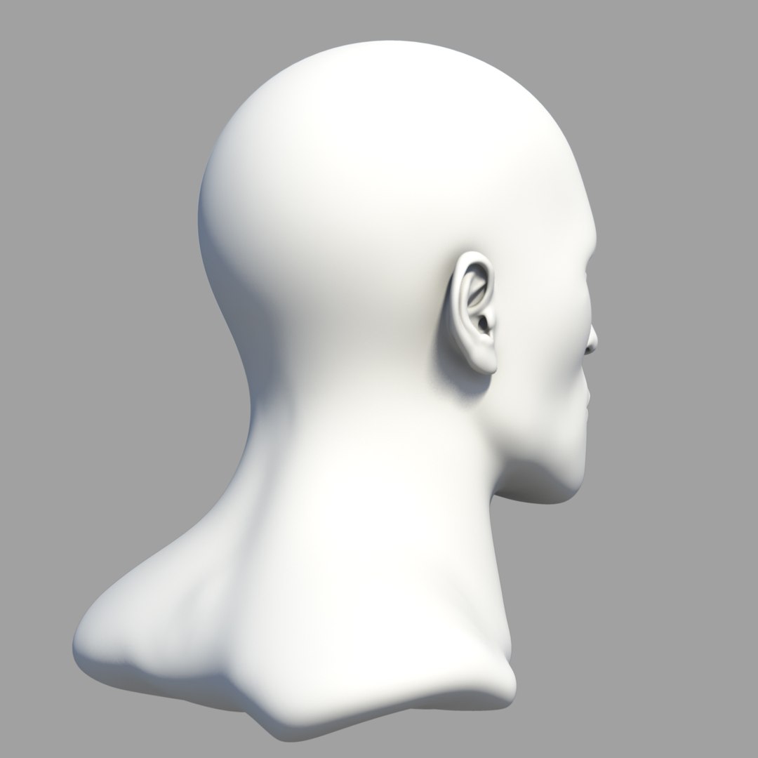 obj human male head