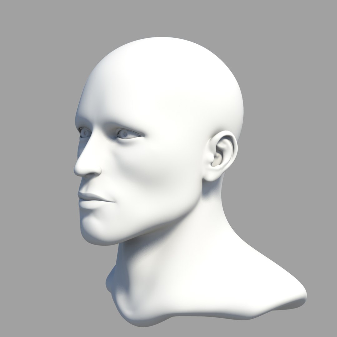 obj human male head