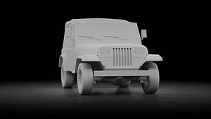 3D Jeep Wrangler 1987