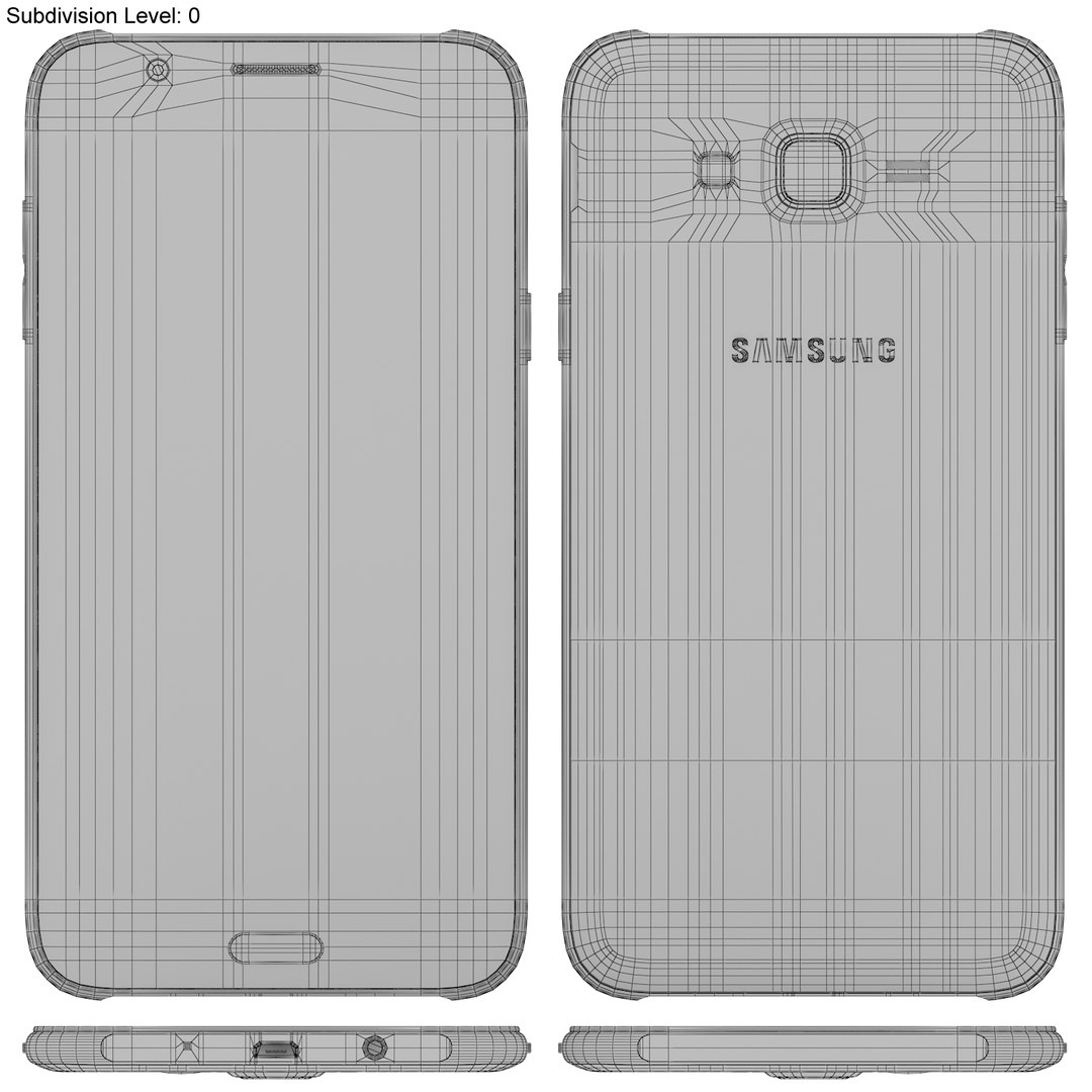 Realistic Samsung Galaxy J7 3d Model