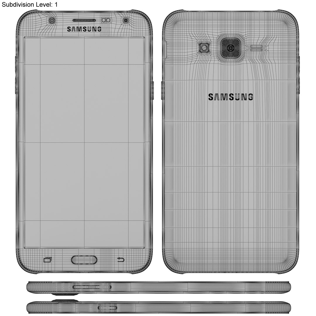 Realistic Samsung Galaxy J7 3d Model