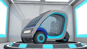 car sci fi 3D model